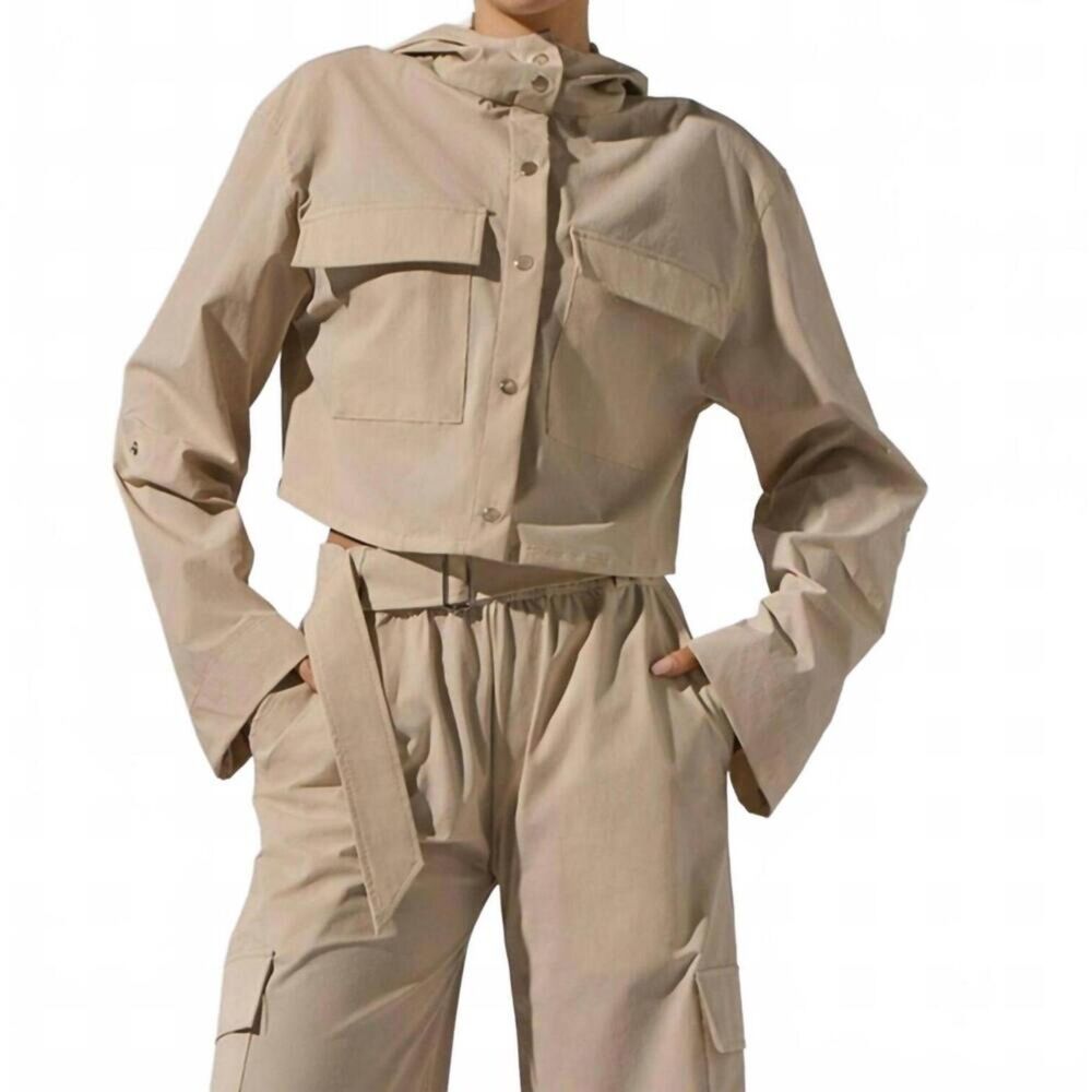 Heroine Sport OLEN Ava Jacket Lightweight performance Sz XL Tan Nylon Basic NWOT